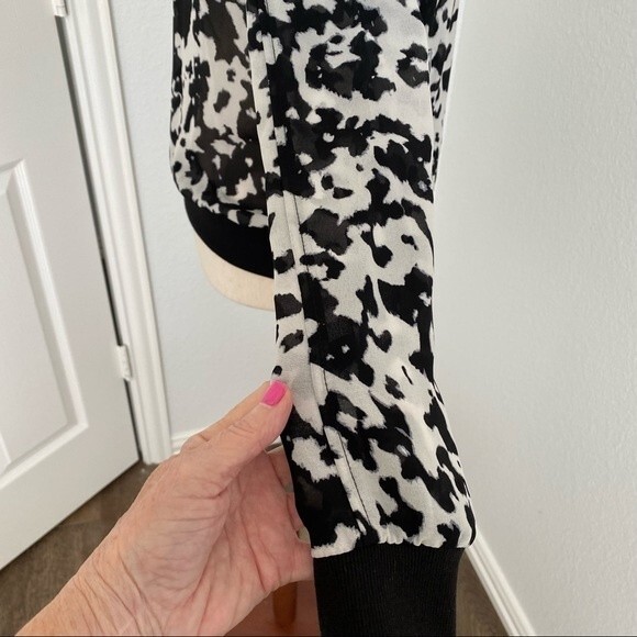 Bongo Zebra Animal Print Moto Biker Bomber Vintage Lightweight Jacket Size L - Picture 10 of 14